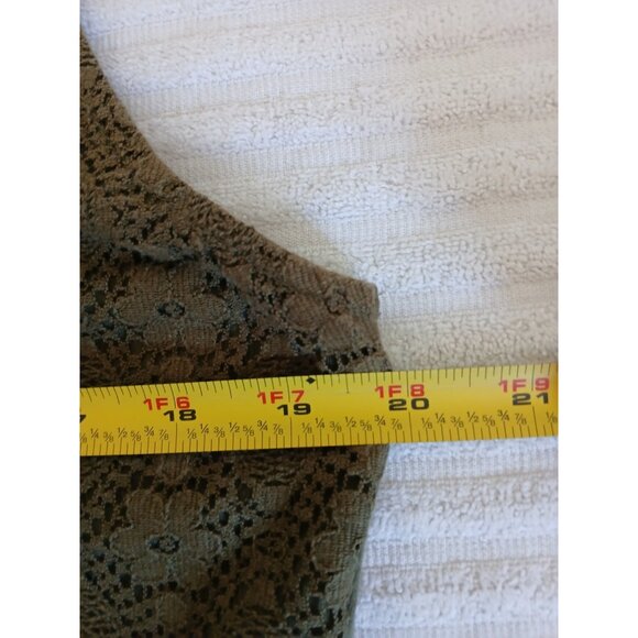 Chaps Denim Petite PXL  Blouse Womens Lace VNeck Sleeveless Lined Summer Spring - Picture 11 of 13